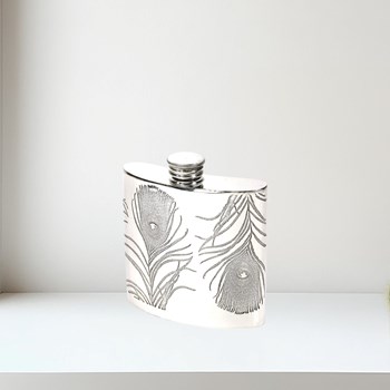 4oz Peacock Pewter Kidney Hipflask