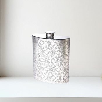 6oz Pewter Triquetra Kidney Hip Flask