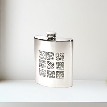 6oz Medieval pewter Kidney hip Flask