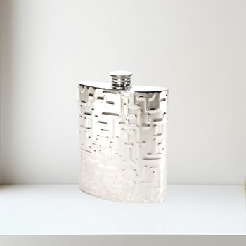6oz Metropolitan pewter kidney hip flask