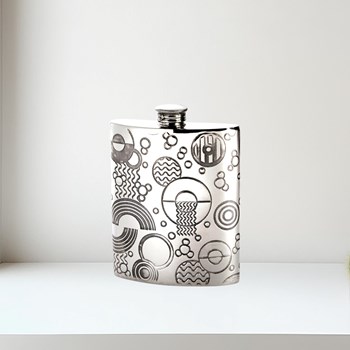 6oz Retro Pewter Kidney Hip Flask