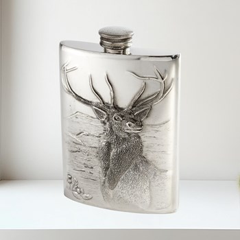 6oz Embossed Monarch of the Glen Flask