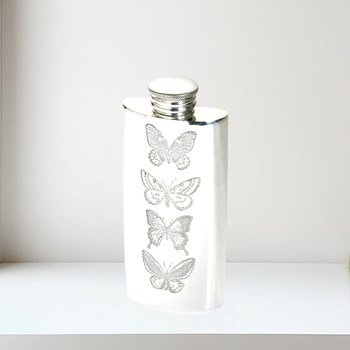 butterfly 2oz purse flask
