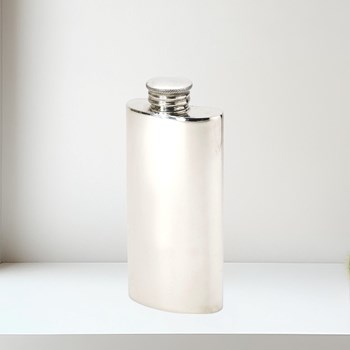 2oz plain pewter purse flask