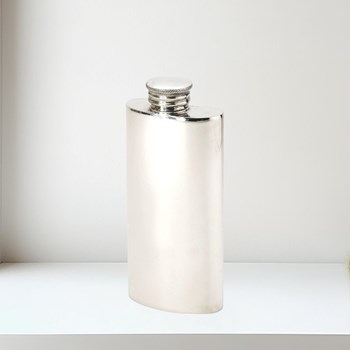 2oz plain pewter purse flask