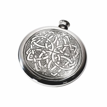 4oz Celtic Circle Pewter Sporran Flask 4oz Celtic Circle Pewter Sporran Flask
