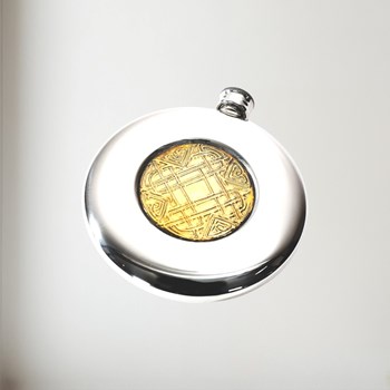 4oz Celtic Gold Pewter Sporran Flask