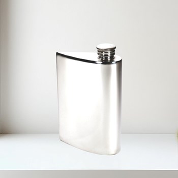 4oz Teardrop Pewter Spirit Flask 4oz Teardrop Pewter Spirit Flask