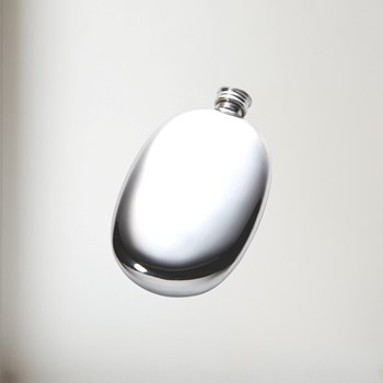 Pewter Oval Pebble Flask Pewter Oval Pebble Flask
