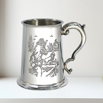 Shooting Scene One Pint Pewter Tankard