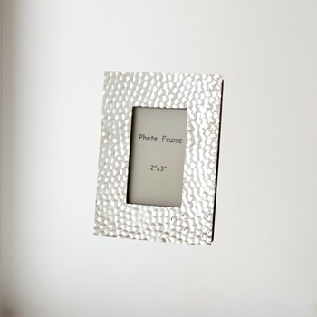Hammered Pewter 2"X3" Mini Picture Frame
