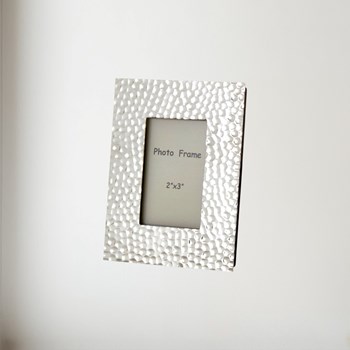Hammered Pewter 2"X3" Mini Picture Frame