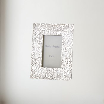 Love Skull Pewter 2"X3" Mini Picture Frame