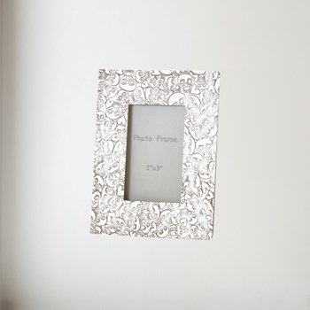 Love Skull Pewter 2"X3" Mini Picture Frame Love Skull Pewter 2"X3" Mini Picture Frame