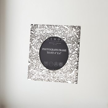 Love Skull Small Pewter 4"x4" Frame