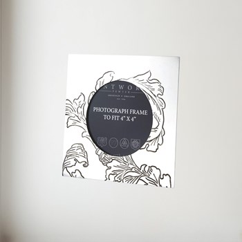 Acanthus Pattern Small Pewter 4"X4" Frame Acanthus Pattern Small Pewter 4"x4" Frame