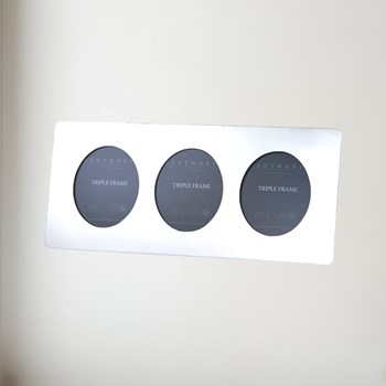 Plain Pewter Triple Frame Plain Pewter Triple Frame