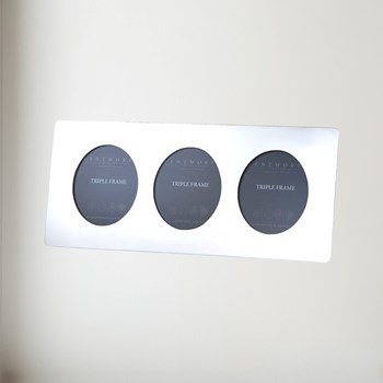 Plain Pewter Triple Frame Plain Pewter Triple Frame