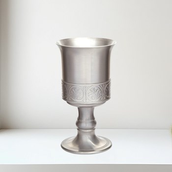 Medieval Antique Finish Pewter Goblet