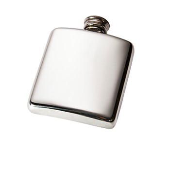 2oz Plain Pocket Flask 2oz Plain Pewter Pocket Flask