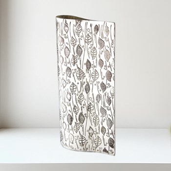 Large Leaf Pewter Vase Large Leaf Pewter Vase