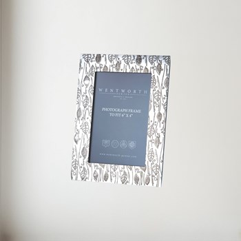 Small Leaf Pewter 6"X4" Picture Frame