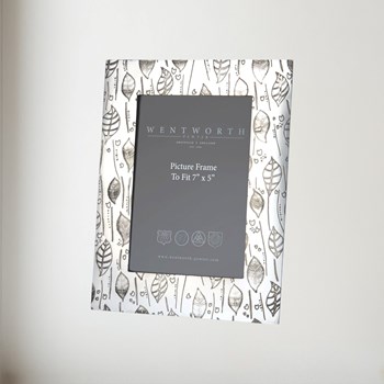 Large Leaf 7"X5" Pewter Picture Frame Large Leaf 7"x5" Pewter Picture Frame