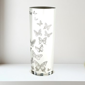 Butterfly Pattern Pewter Vase Butterfly Pattern Pewter Vase