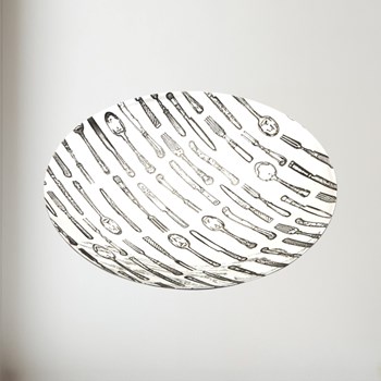 Knife, Fork, Spoon Pewter Bowl Knife, fork, spoon bowl