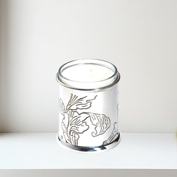Acanthus Pattern Pewter Candle Votive Acanthus Pattern Pewter Candle Votive