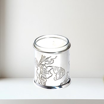 Acanthus Pattern Pewter Candle Votive Acanthus Pattern Pewter Candle Votive