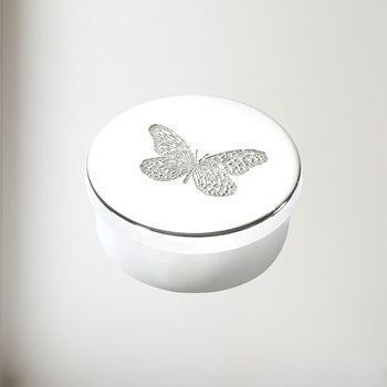 Small Butterfly Pewter Trinket Box