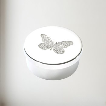 Small Butterfly Pewter Trinket Box