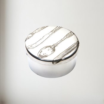 Small Knife Fork Spoon Pewter Trinket Box