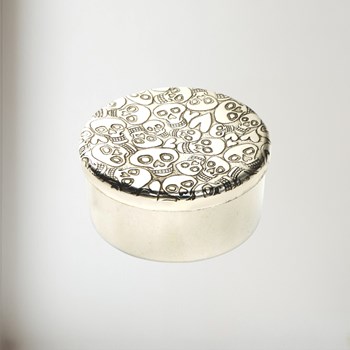 Small Love Skull Pewter Trinket Box