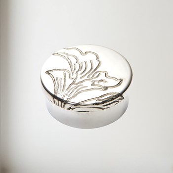 Acanthus Pattern Small Pewter Trinket Pill Box