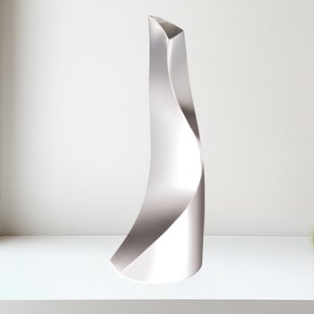 Large Twist Pewter Vase by Catherine Tutt