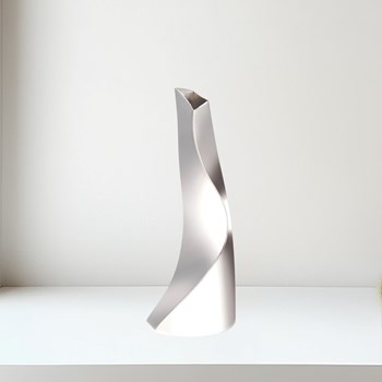 Small Twist Pewter Vase by Catherine Tutt