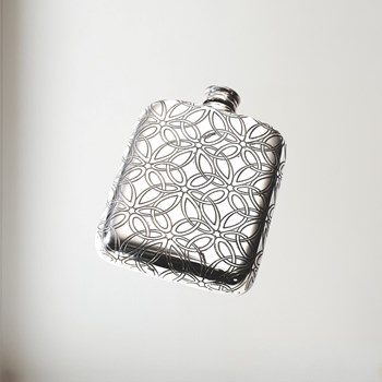 4oz Triquetra  Pewter Pocket Flask