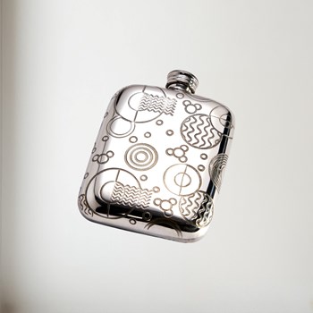 4oz Retro Pewter Pocket Flask