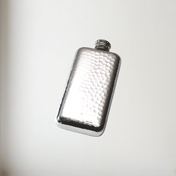 3oz Hammered Pewter Pocket Flask 3oz hammered pocket flask