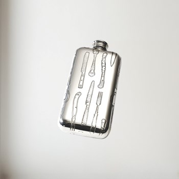 Small Knife Fork Spoon Pewter Pocket Flask Small Knife Fork Spoon Pewter Pocket Flask