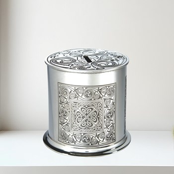 Celtic Spiral Pewter Money Box Celtic Spiral Pewter money box