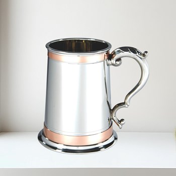 copper monarch 1 pint pewter tankard