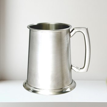 Satin Finished 1 pint Pewter Tankard