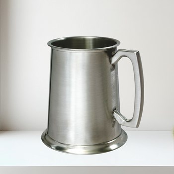 One Pint Antique Finish Pewter Tankard Antique finish tankard