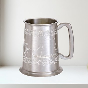 One Pint Viking Ship Design Tankard | Viking Ship Design Tank