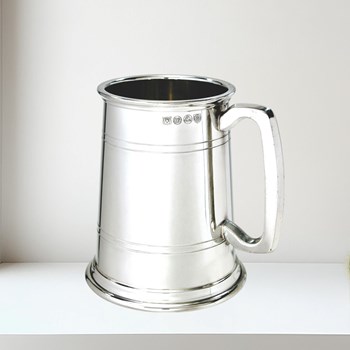 Double Lined 1 pint Heavy pewter Tankard