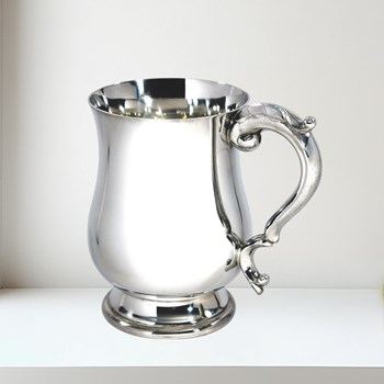 Georgian pewter 1 pint tankard