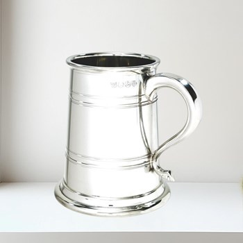 1 pint heeley heavy pewter tankard